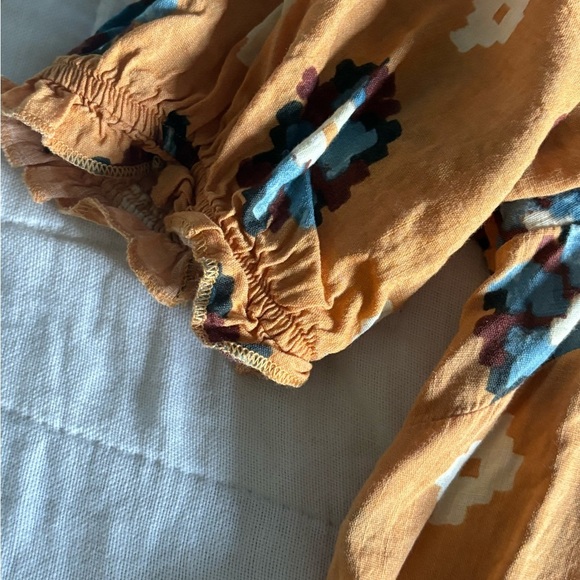 Women’s Sonoma Colorful short sleeve blouse. L Burnt Orange. - Picture 10 of 10